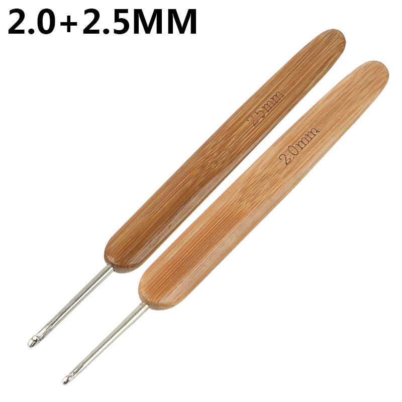 8-Piece Bamboo Crochet Hook Set – 1.0mm to 2.75mm